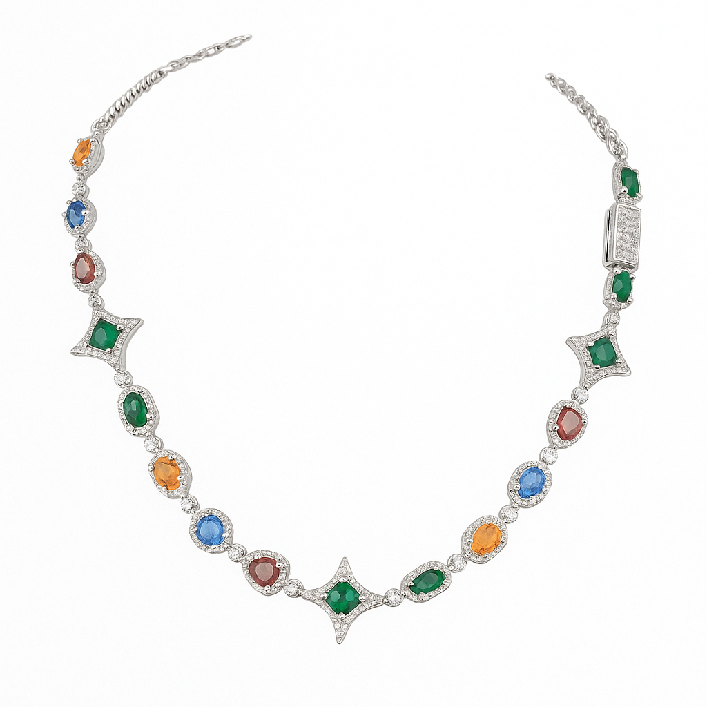 Infinity Star Gemstone Necklace