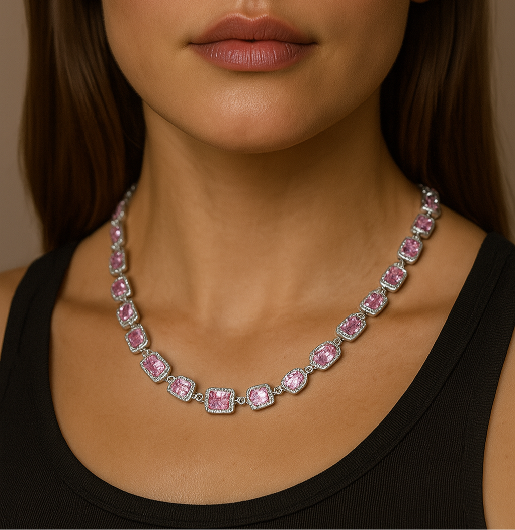 Rosé Mirage Necklace - White Gold