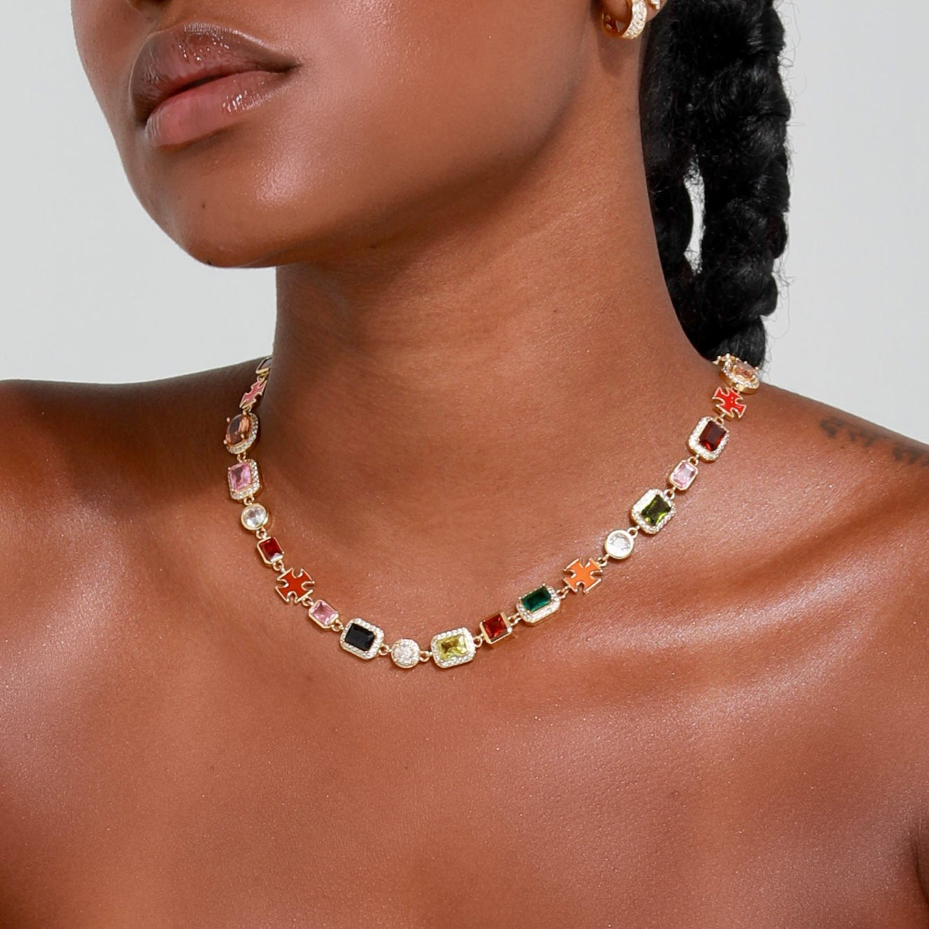 Solstice Gemstone Necklace - Gold