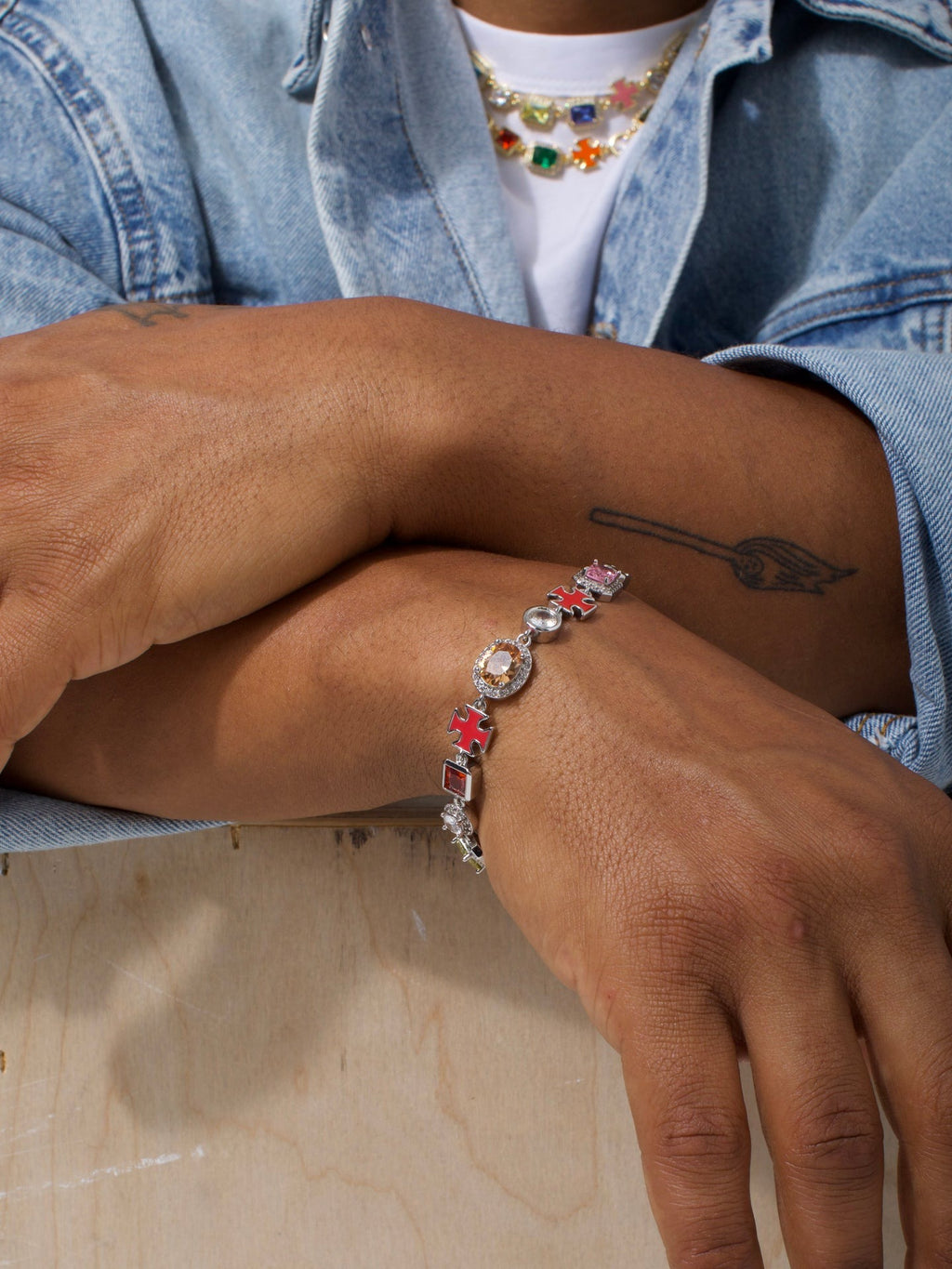 Solstice Gemstone Bracelet - White Gold