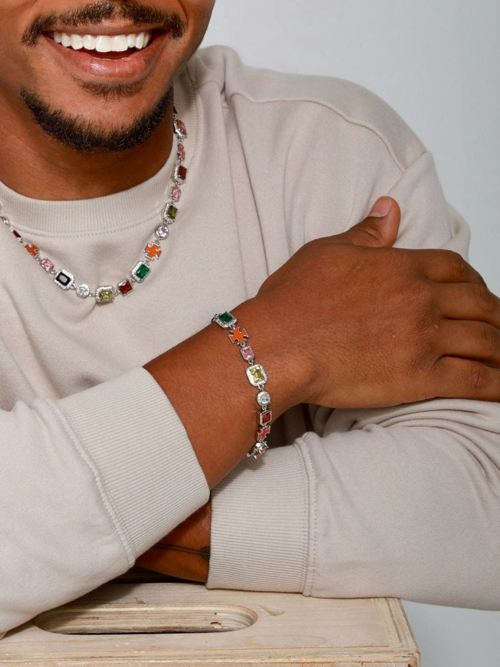 Solstice Gemstone Bracelet - White Gold