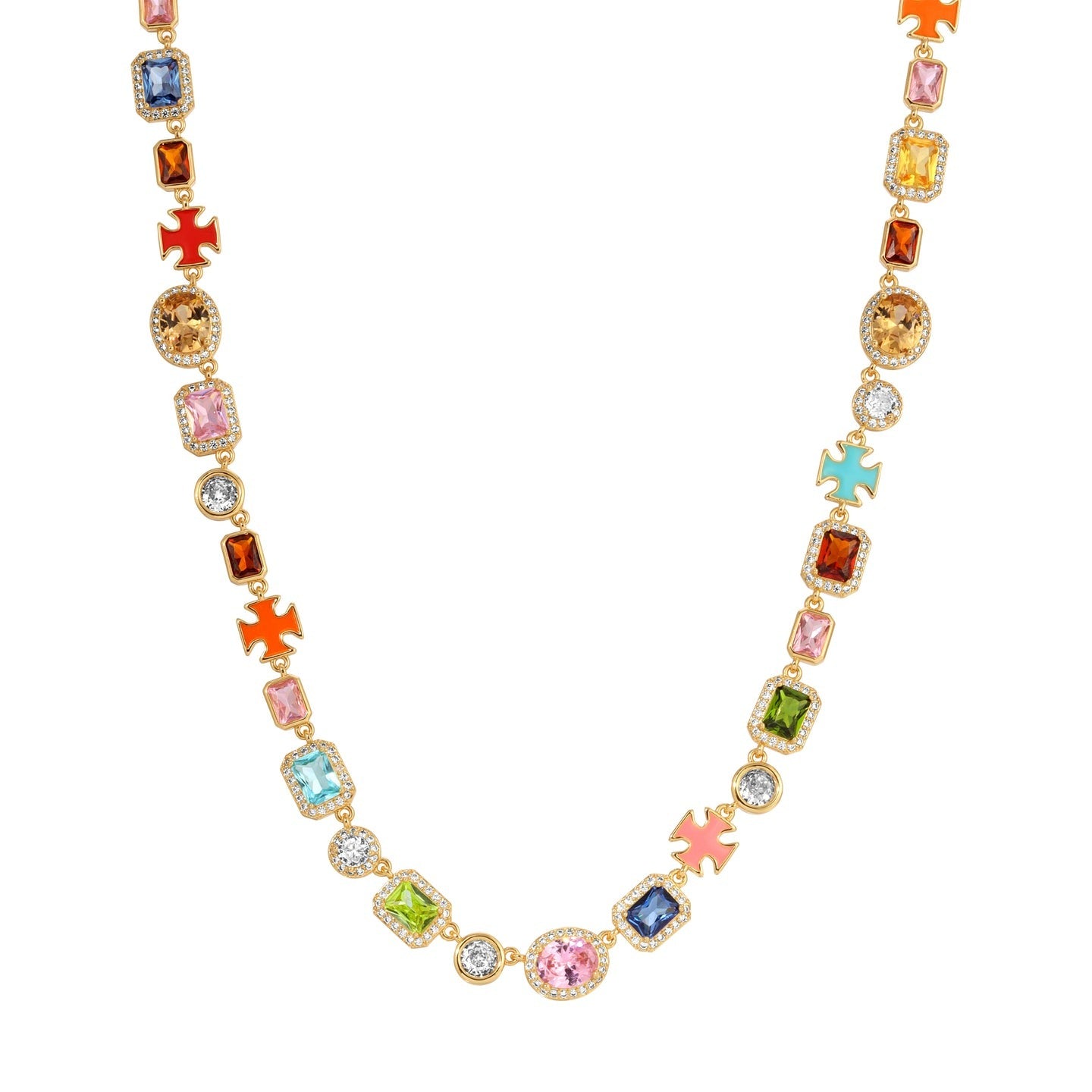 Solstice Gemstone Necklace - Gold