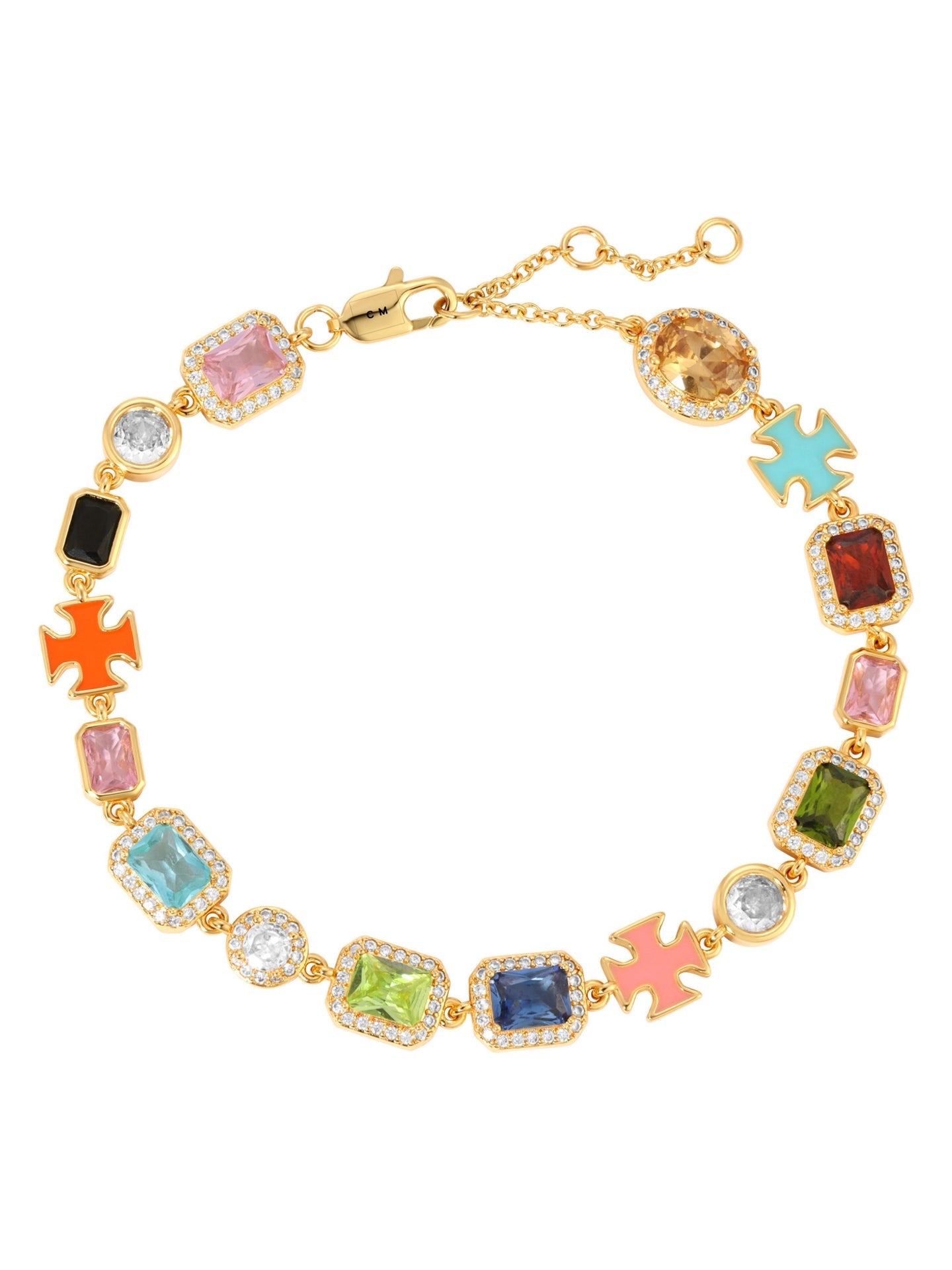Solstice Gemstone Anklet - Gold